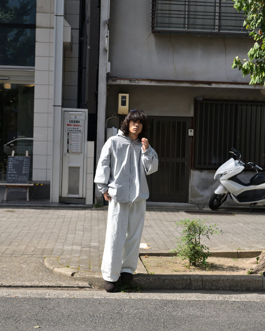 CAMIEL FORTGENS カミエルフォートヘンス DOUBLE SLEEVE SHIRT LIGHT GREY グレー CF.22.04.04.02 シャツ 定番 コットン オランダ 26aw 春夏 日本取り扱い 名古屋 丸の内 セレクトショップ THIRD PLACE サードプレイス