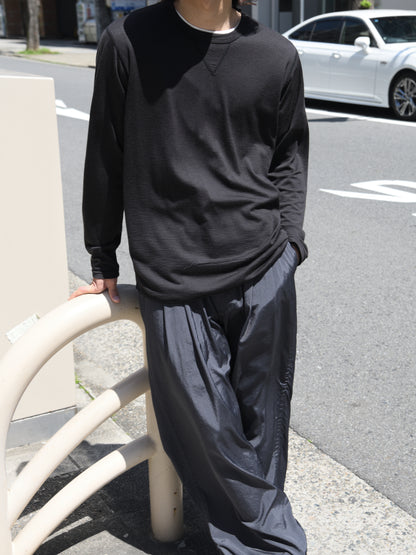 and wander アンドワンダー merino base LS T 574-6964026 メリノウール アウトドア 快適 black ブラック 日本 名古屋 セレクトショップ THIRD PLACE サードプレイス 名古屋 愛知県 東海 セレクトショップ THIRD PLACE サードプレイス