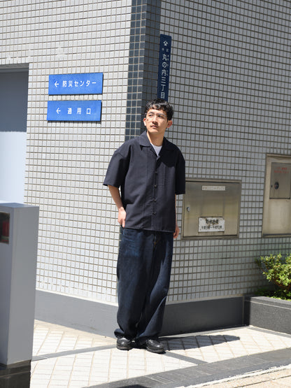 refomed リフォメッド WOOL DRIFT RESH-YN02 モヘア ウール シャツ 半袖シャツ  快適 セットアップ 夏 春 ネイビー 愛知県 名古屋 丸の内 セレクトショップ THIRD PLACE サードプレイス