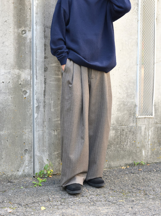 CAMIEL FORTGENS カミエルフォートヘンス SUIT PANTS HERRINGBONE ヘリンボーン BEIGE ベージュ CF.20.06.09.01 パンツ ウール オランダ 26aw 春夏 日本取り扱い 名古屋 丸の内 セレクトショップ THIRD PLACE サードプレイス