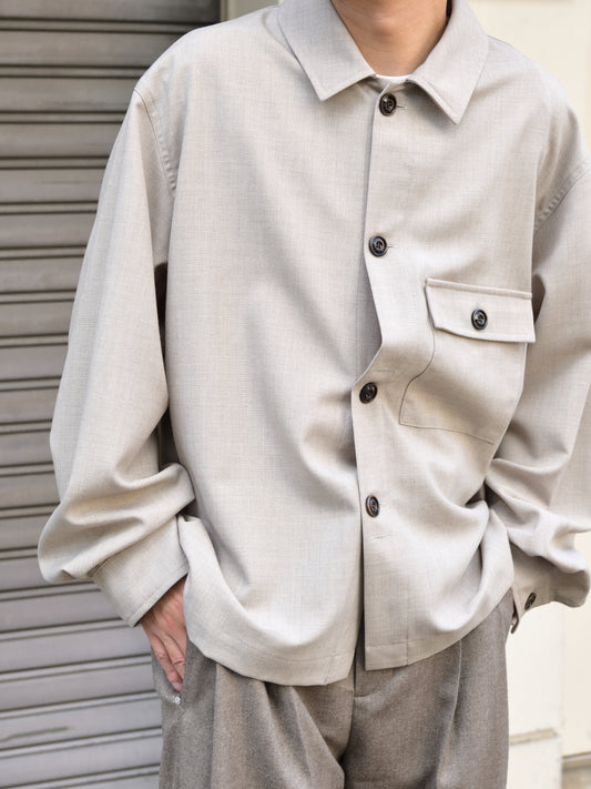 refomed リフォメッド Skip Box SHIRT "TW" NATURAL ナチュラル RESH-039 ポリエステル  ウール WOOL POLYESTER シャツ 26aw 春夏 日本取り扱い 名古屋 丸の内 セレクトショップ THIRD PLACE サードプレイス
