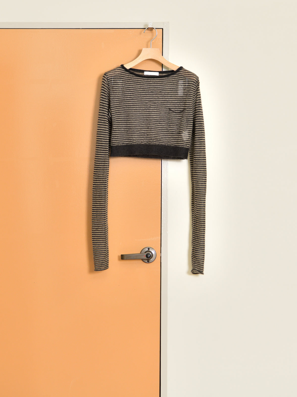 KAYLE SUPER KID MOHAIR POCKET CROPPED TOP K-2109 BEIGE ベージュ CHARCOAL チャコール モヘア ナイロン レディース 26FW 日本取り扱い 名古屋 丸の内 セレクトショップ THIRD PLACE サードプレイス