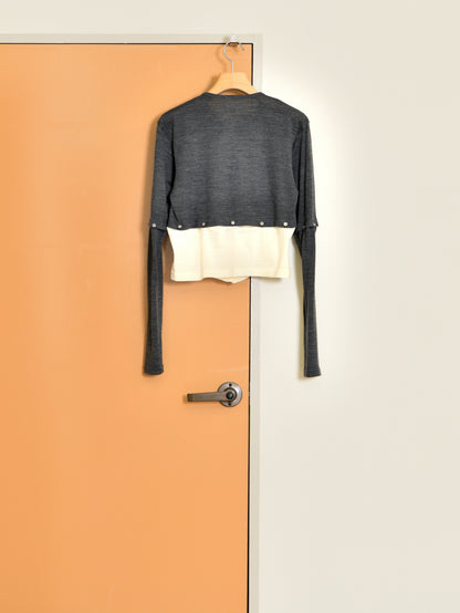 KAYLE WOOL JERSEY DETACHABLE CARDIGAN K-2209 GRAY グレー  IVORY アイボリー WOOL ウール レディース 26FW 日本取り扱い 名古屋 丸の内 セレクトショップ THIRD PLACE サードプレイス