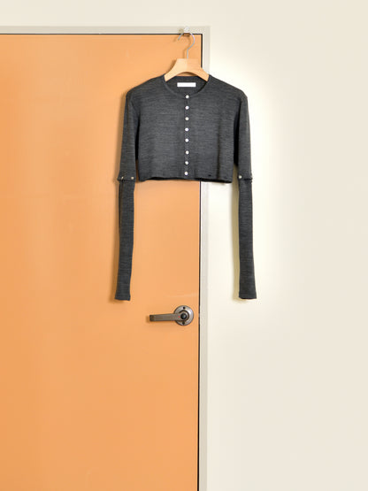 KAYLE WOOL JERSEY DETACHABLE CARDIGAN K-2209 GRAY グレー  IVORY アイボリー WOOL ウール レディース 26FW 日本取り扱い 名古屋 丸の内 セレクトショップ THIRD PLACE サードプレイス
