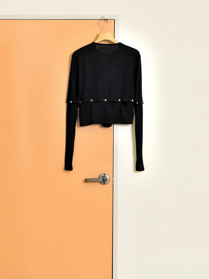 KAYLE WOOL JERSEY DETACHABLE CARDIGAN K-2209 BLACK ブラック  WOOL ウール レディース 26FW 日本取り扱い 名古屋 丸の内 セレクトショップ THIRD PLACE サードプレイス