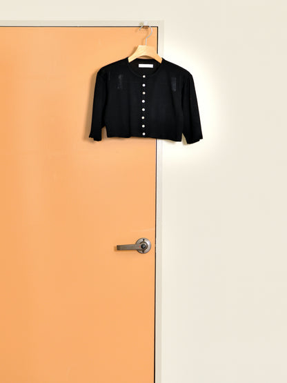 KAYLE WOOL JERSEY DETACHABLE CARDIGAN K-2209 BLACK ブラック  WOOL ウール レディース 26FW 日本取り扱い 名古屋 丸の内 セレクトショップ THIRD PLACE サードプレイス