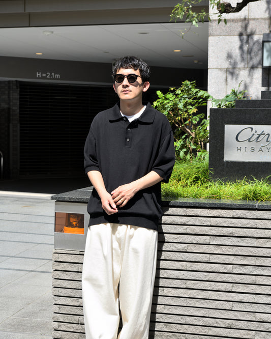 ANOTHER ASPECT アナザーアスペクト POLO SHIRT 3.0 ポロシャツ 新作 ブラック オーガニックコットン デンマーク コペンハーゲン 26ss 日本取り扱い 名古屋 丸の内 セレクトショップ THIRD PLACE サードプレイス