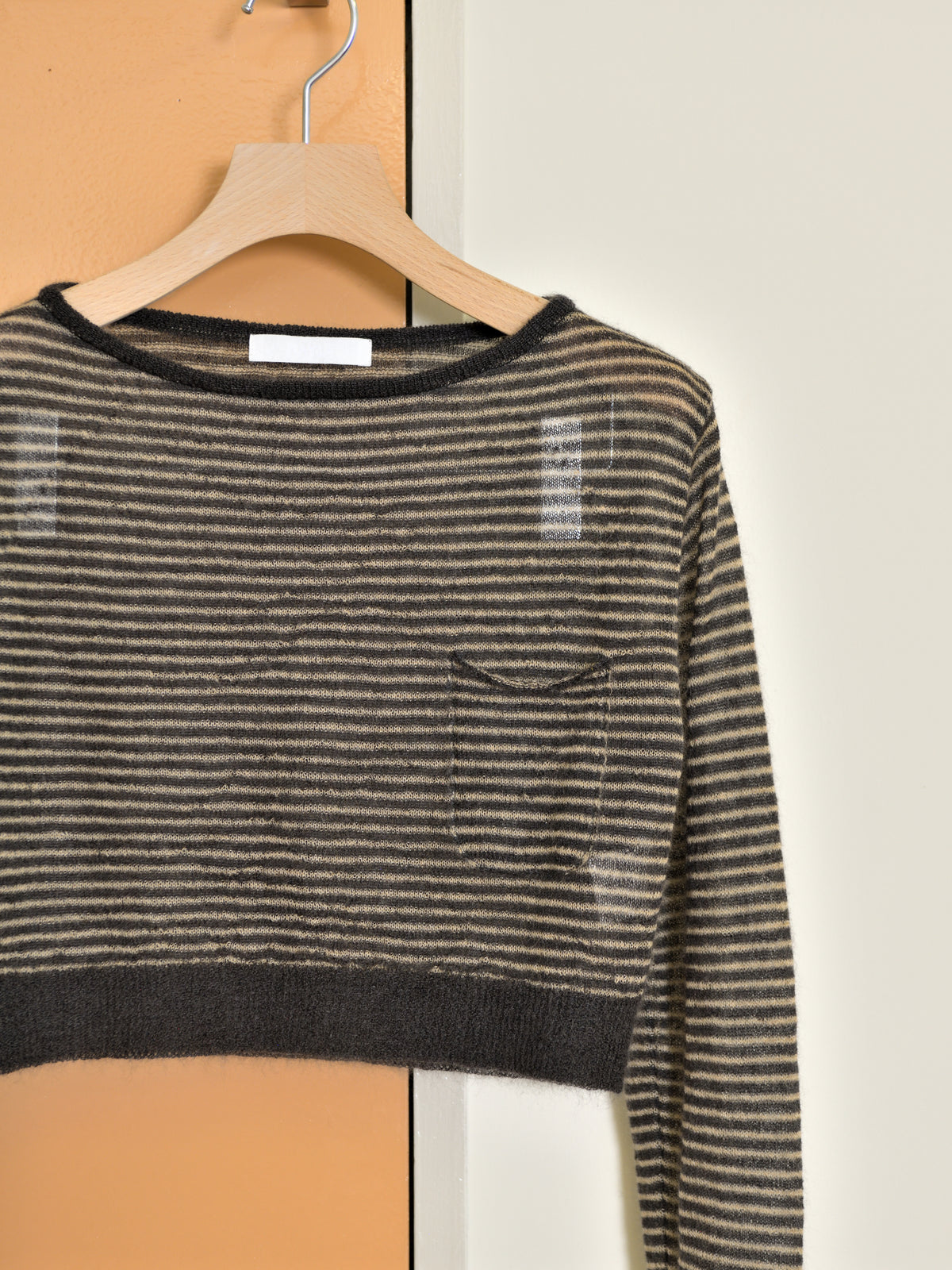 KAYLE SUPER KID MOHAIR POCKET CROPPED TOP K-2109 BEIGE ベージュ CHARCOAL チャコール モヘア ナイロン レディース 26FW 日本取り扱い 名古屋 丸の内 セレクトショップ THIRD PLACE サードプレイス