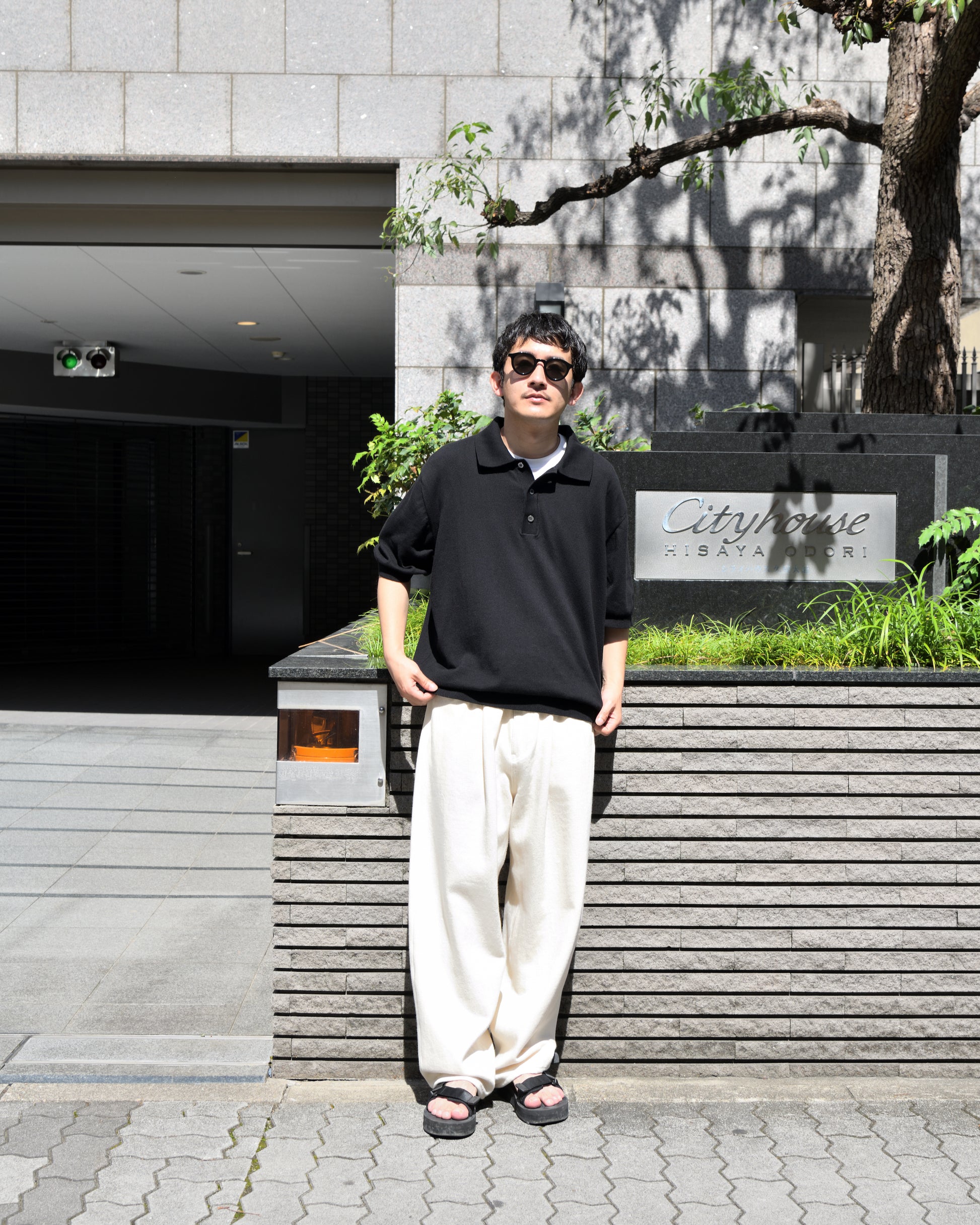 ANOTHER ASPECT アナザーアスペクト POLO SHIRT 3.0 ポロシャツ 新作 ブラック オーガニックコットン デンマーク コペンハーゲン 26ss 日本取り扱い 名古屋 丸の内 セレクトショップ THIRD PLACE サードプレイス