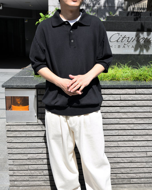 ANOTHER ASPECT アナザーアスペクト POLO SHIRT 3.0 ポロシャツ 新作 ブラック オーガニックコットン デンマーク コペンハーゲン 26ss 日本取り扱い 名古屋 丸の内 セレクトショップ THIRD PLACE サードプレイス