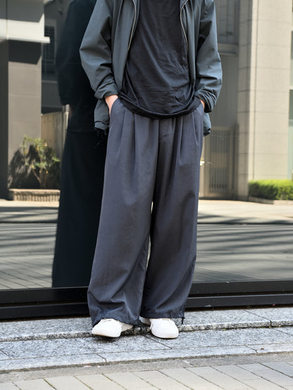 YOKE ヨーク Silk Nylon 2Pleated Easy Pants YK26SS01177P ナイロン シルク スラックス ネイビー 26SS 日本取り扱い 名古屋 丸の内 セレクトショップ THIRD PLACE サードプレイス