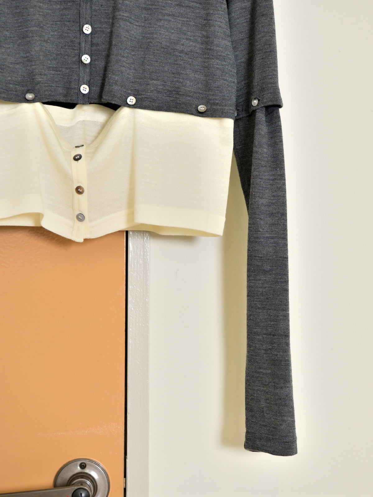 KAYLE WOOL JERSEY DETACHABLE CARDIGAN K-2209 GRAY グレー  IVORY アイボリー WOOL ウール レディース 26FW 日本取り扱い 名古屋 丸の内 セレクトショップ THIRD PLACE サードプレイス