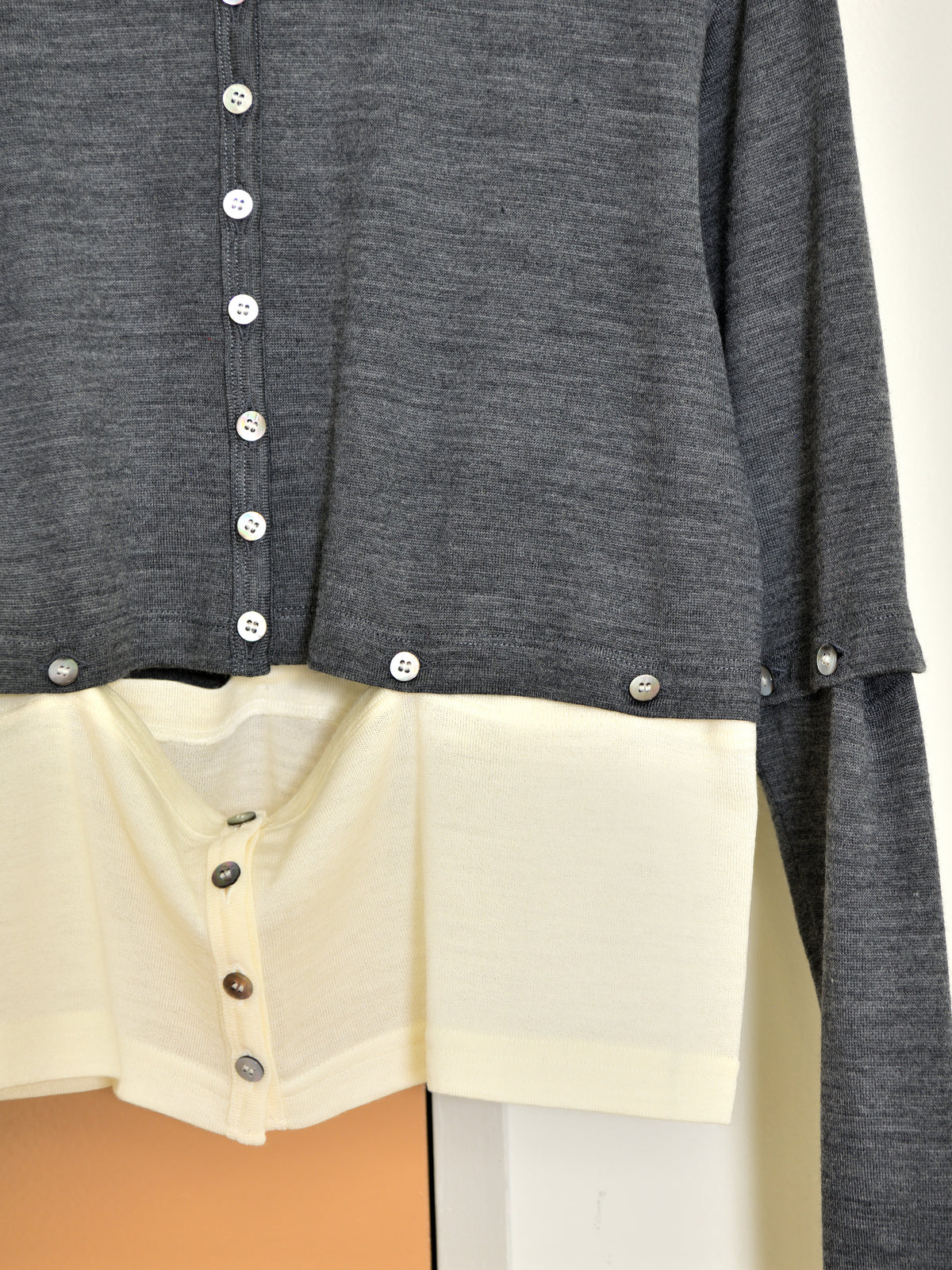 KAYLE WOOL JERSEY DETACHABLE CARDIGAN K-2209 GRAY グレー  IVORY アイボリー WOOL ウール レディース 26FW 日本取り扱い 名古屋 丸の内 セレクトショップ THIRD PLACE サードプレイス