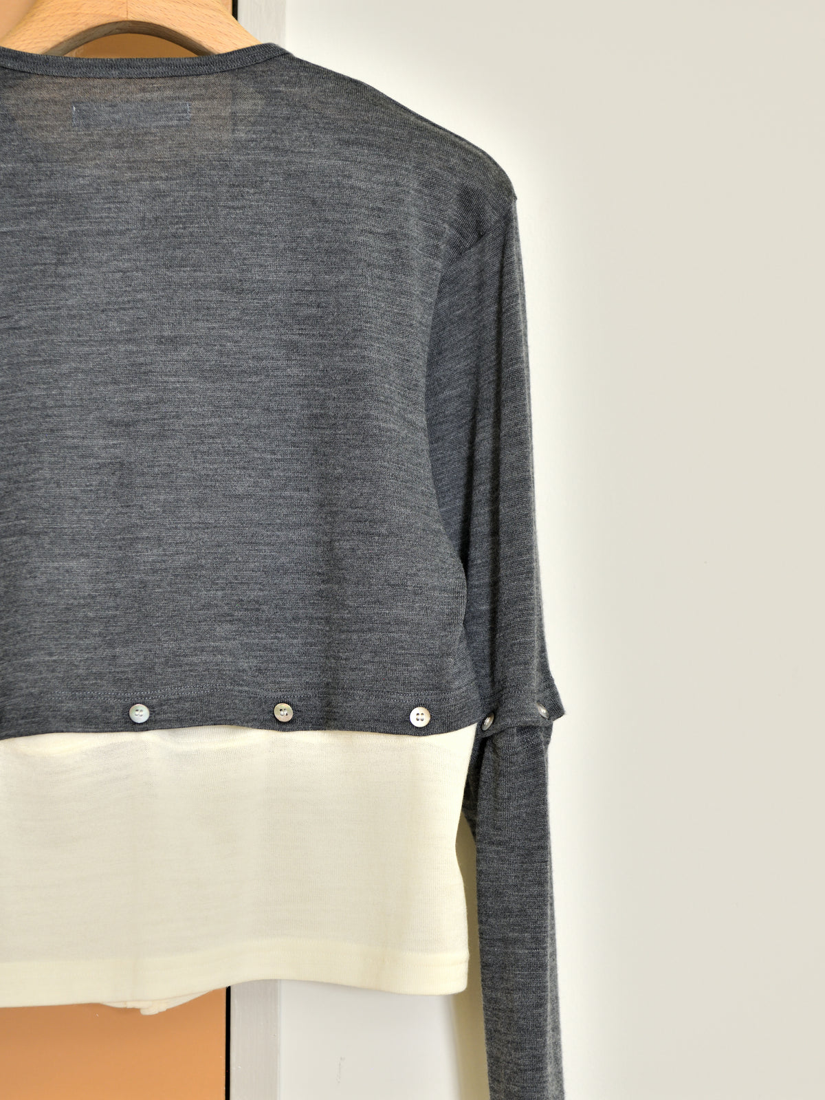 KAYLE WOOL JERSEY DETACHABLE CARDIGAN K-2209 GRAY グレー  IVORY アイボリー WOOL ウール レディース 26FW 日本取り扱い 名古屋 丸の内 セレクトショップ THIRD PLACE サードプレイス