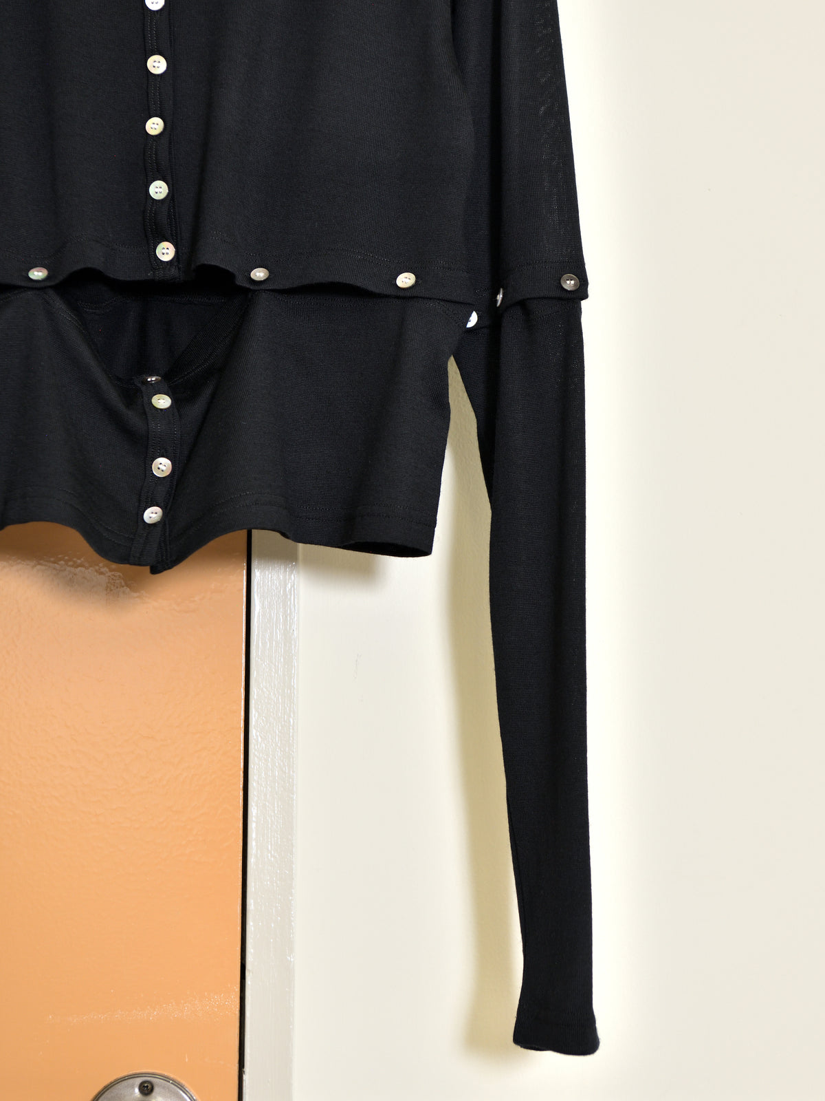 KAYLE WOOL JERSEY DETACHABLE CARDIGAN K-2209 BLACK ブラック  WOOL ウール レディース 26FW 日本取り扱い 名古屋 丸の内 セレクトショップ THIRD PLACE サードプレイス