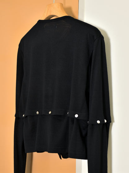 KAYLE WOOL JERSEY DETACHABLE CARDIGAN K-2209 BLACK ブラック  WOOL ウール レディース 26FW 日本取り扱い 名古屋 丸の内 セレクトショップ THIRD PLACE サードプレイス