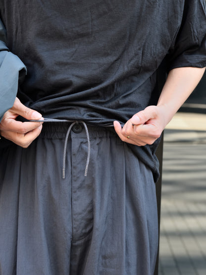 YOKE ヨーク Silk Nylon 2Pleated Easy Pants YK26SS01177P ナイロン シルク スラックス ネイビー 26SS 日本取り扱い 名古屋 丸の内 セレクトショップ THIRD PLACE サードプレイス