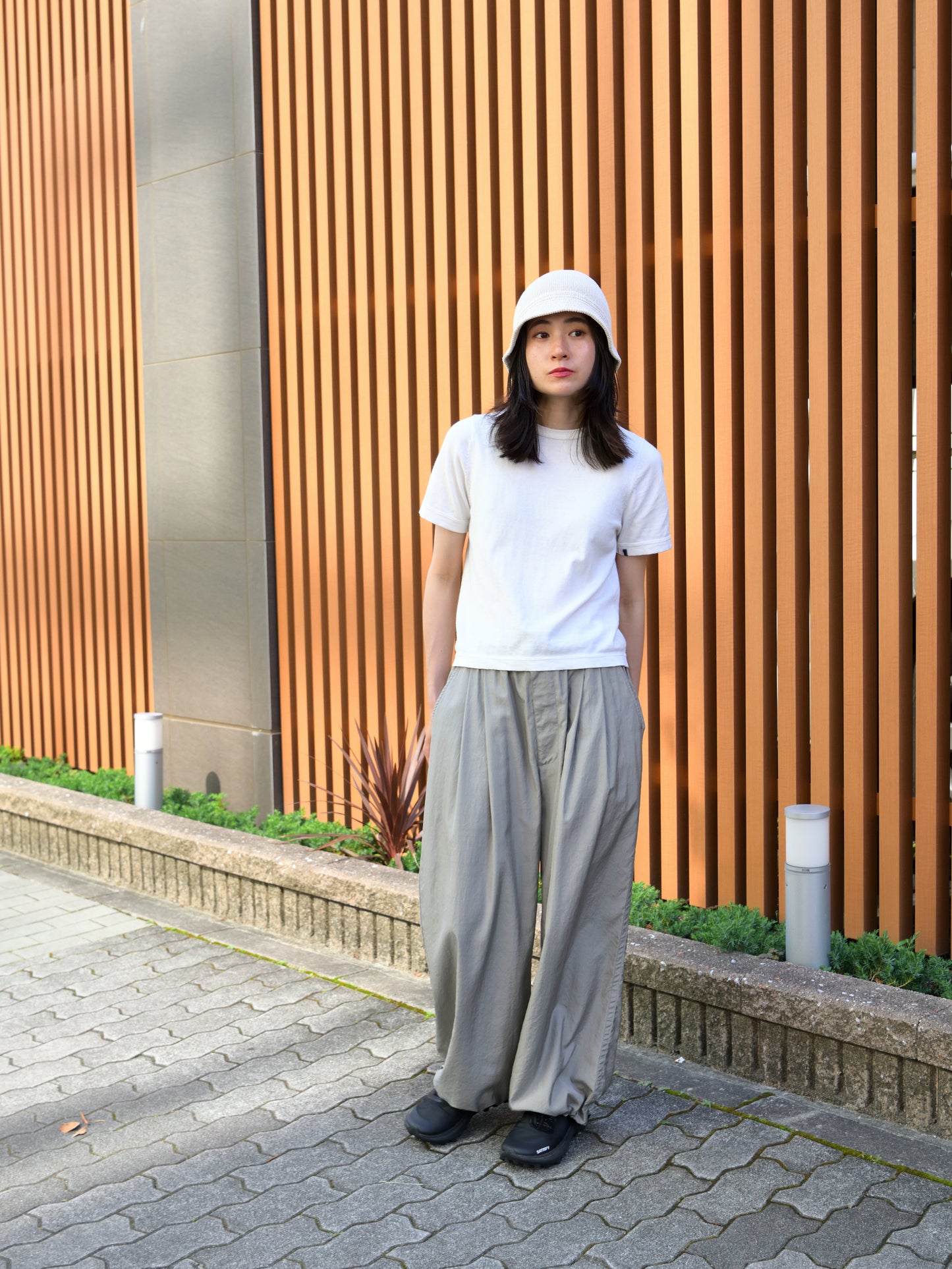 COMESANDGOES カムズアンドゴーズ　27207 和紙 KNIT FLAT HAT ハット コットン 和紙 ポリエステル ベージュ 洗える 洗濯可能 通販 愛知県 名古屋 丸の内 セレクトショップ THIRD PLACE サードプレイス