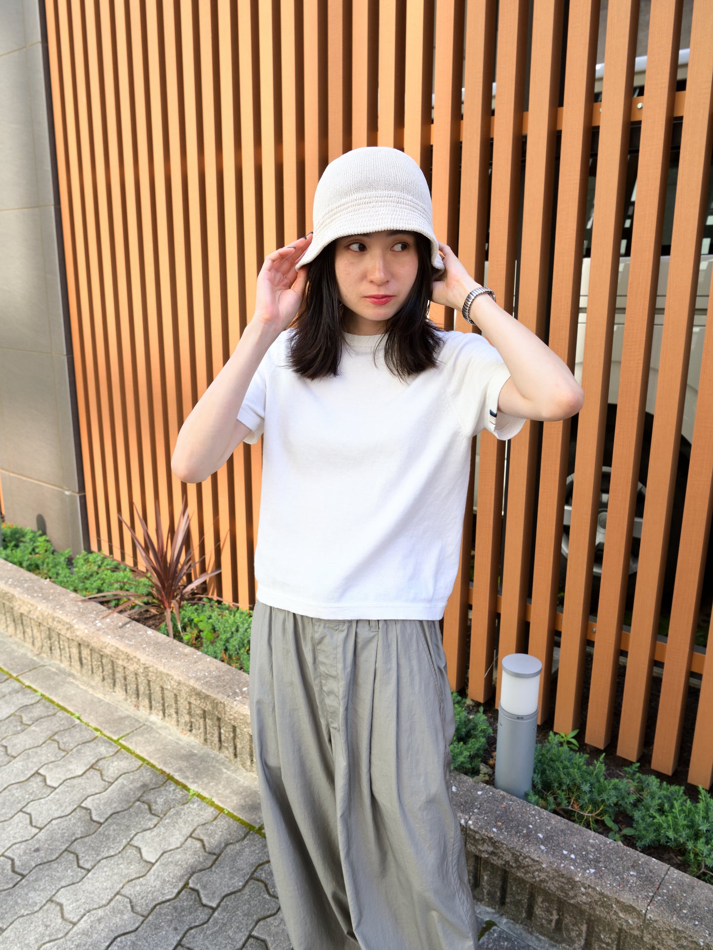 COMESANDGOES カムズアンドゴーズ　27207 和紙 KNIT FLAT HAT ハット コットン 和紙 ポリエステル ベージュ 洗える 洗濯可能 通販 愛知県 名古屋 丸の内 セレクトショップ THIRD PLACE サードプレイス