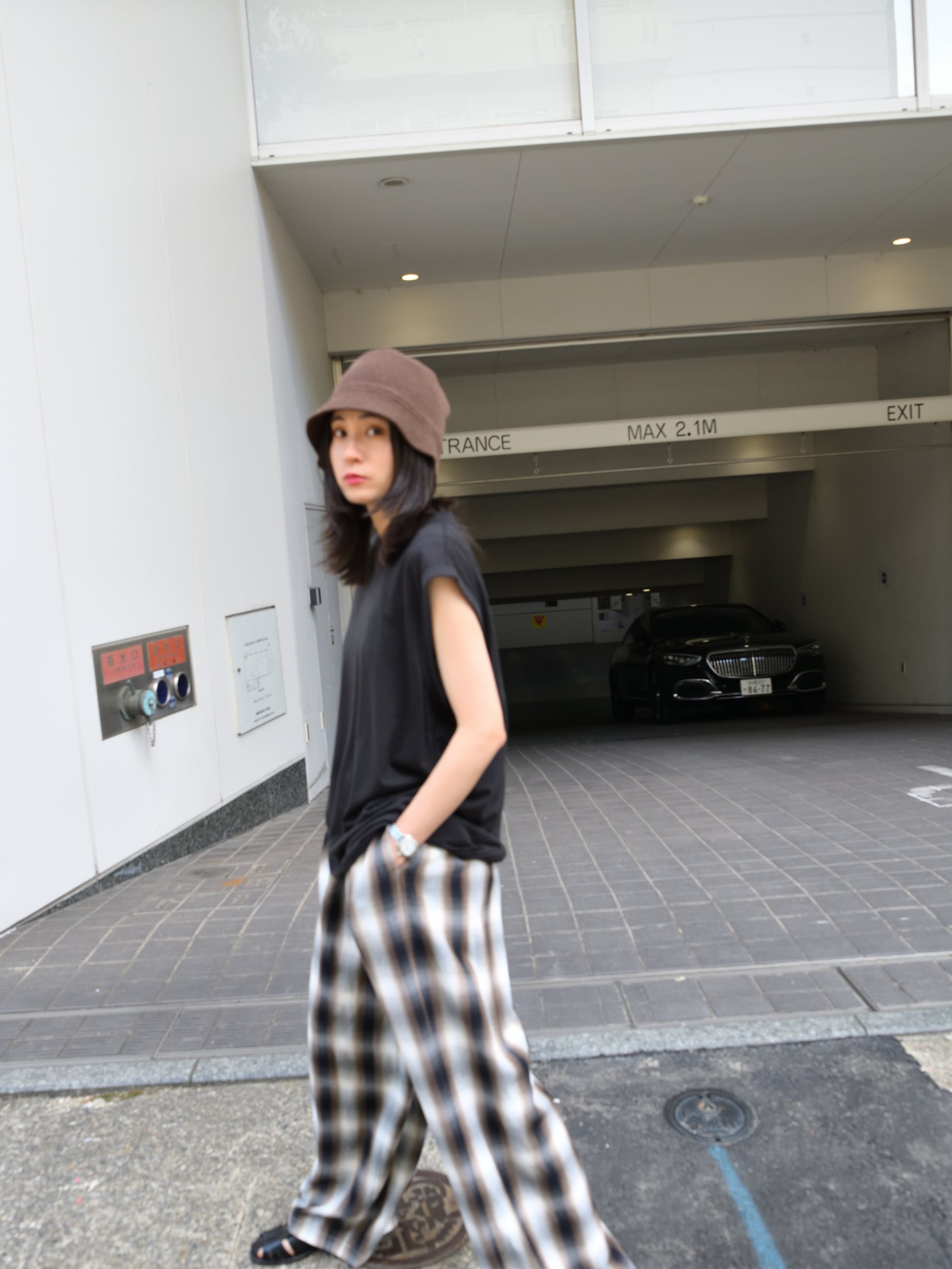 COMESANDGOES カムズアンドゴーズ　27207 和紙 KNIT FLAT HAT ハット コットン 和紙 ポリエステル オリーブブラウン 洗える 洗濯可能 通販 愛知県 名古屋 丸の内 セレクトショップ THIRD PLACE サードプレイス