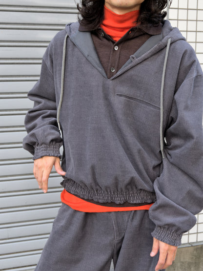 TOZAOU トザオウ Corduroy Smock チャコール グレー CHARCOAL GRAY TOZ-26AW-PO0001 コットン COTTON WOOL ウール スモック セットアップ 26aw 春夏 日本取り扱い 名古屋 丸の内 セレクトショップ THIRD PLACE サードプレイス