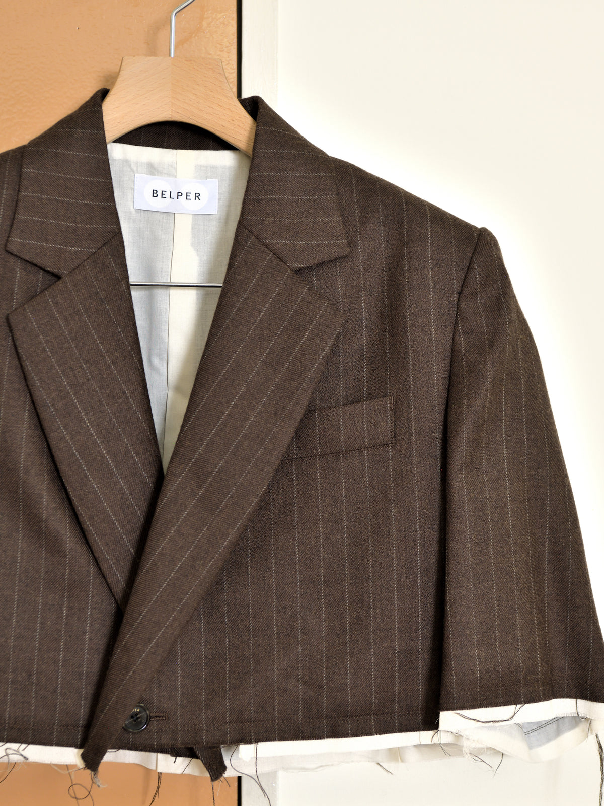 BELPER DOUBLE BREASTED SHORT JACKET 2011-0624F BROWN ブラウン WOOL ウール レディース 26FW 日本取り扱い 名古屋 丸の内 セレクトショップ THIRD PLACE サードプレイス