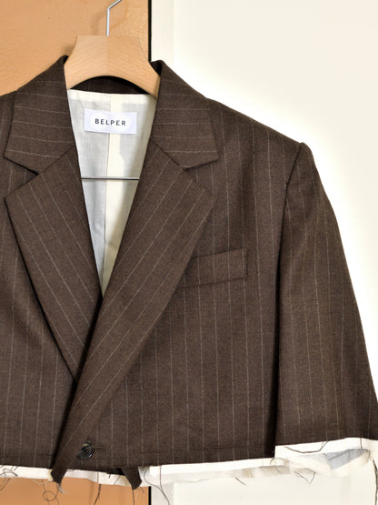 BELPER DOUBLE BREASTED SHORT JACKET 2011-0624F BROWN ブラウン WOOL ウール レディース 26FW 日本取り扱い 名古屋 丸の内 セレクトショップ THIRD PLACE サードプレイス