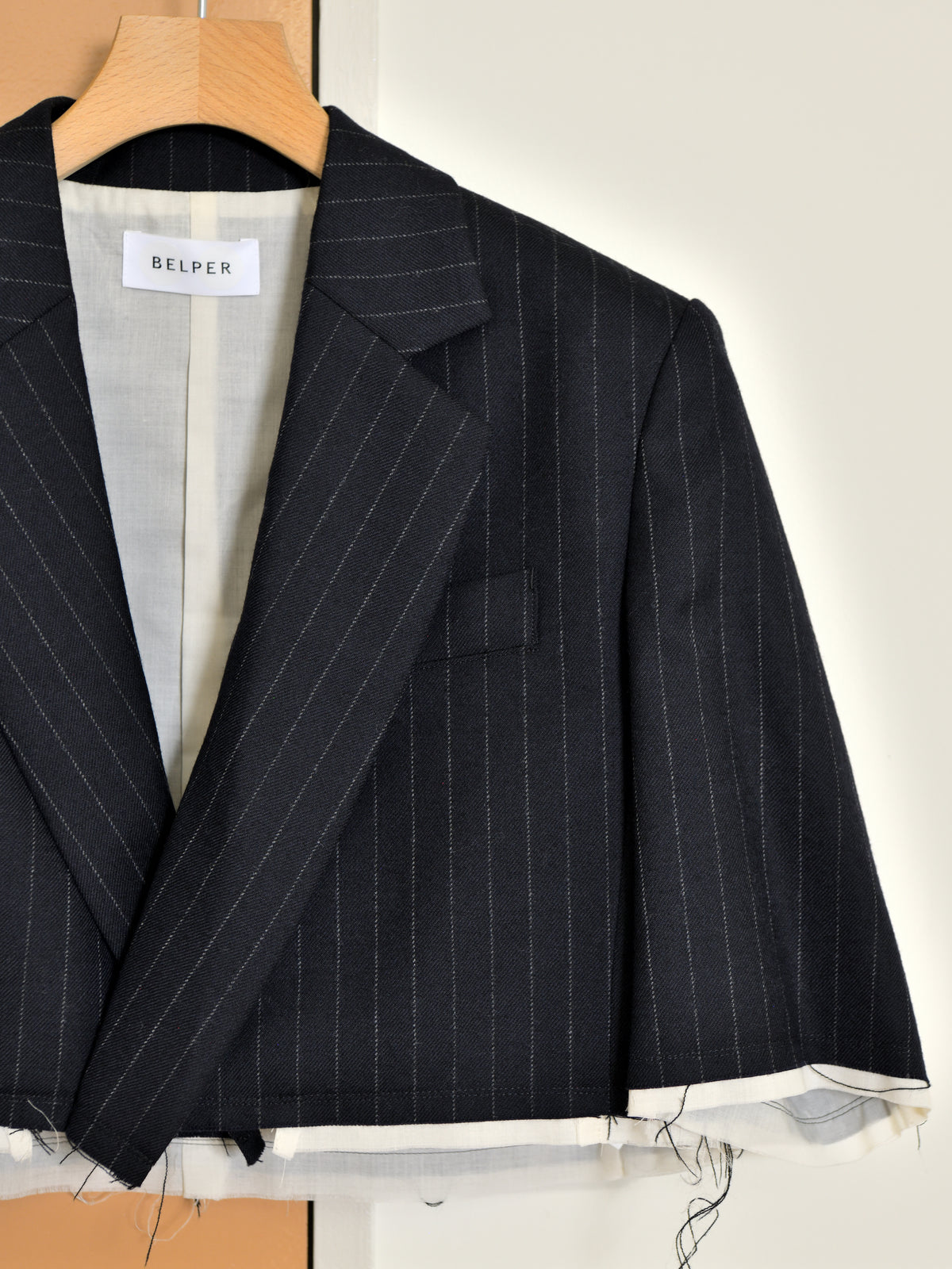 BELPER DOUBLE BREASTED SHORT JACKET 2011-0624F NAVY ネイビー WOOL ウール レディース 26FW 日本取り扱い 名古屋 丸の内 セレクトショップ THIRD PLACE サードプレイス