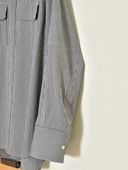 BELPER ROUND PLAID SHIRT 2514-1226P BLACK ブラック ギンガムチェック COTTON コットン レディース 26FW 日本取り扱い 名古屋 丸の内 セレクトショップ THIRD PLACE サードプレイス
