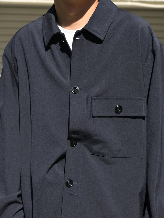 refomed リフォメッド Skip Box SHIRT "TW" NAVY ネイビー RESH-039 ポリエステル  ウール WOOL POLYESTER シャツ 26aw 春夏 日本取り扱い 名古屋 丸の内 セレクトショップ THIRD PLACE サードプレイス