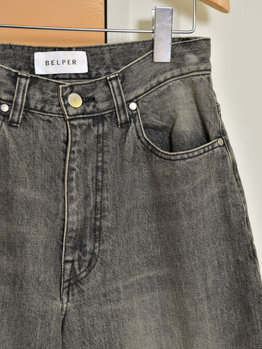 BELPER PULL DENIM PANTS 2211-0225 BLACK ブラック COTTON コットン レディース 26FW 日本取り扱い 名古屋 丸の内 セレクトショップ THIRD PLACE サードプレイス