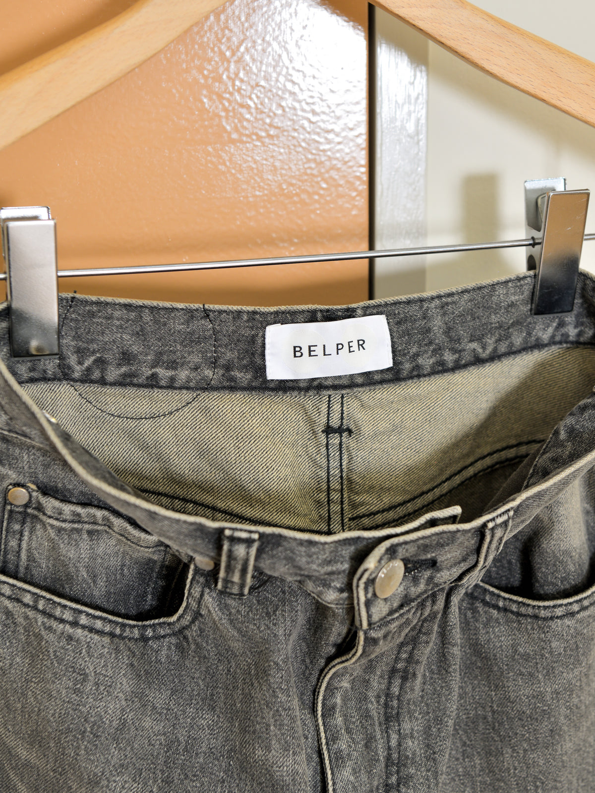 BELPER PULL DENIM PANTS 2211-0225 BLACK ブラック COTTON コットン レディース 26FW 日本取り扱い 名古屋 丸の内 セレクトショップ THIRD PLACE サードプレイス