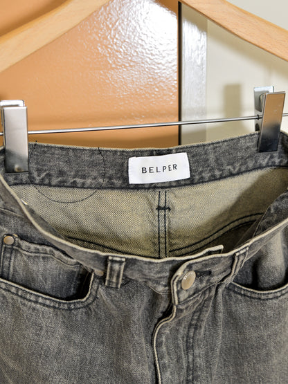 BELPER PULL DENIM PANTS 2211-0225 BLACK ブラック COTTON コットン レディース 26FW 日本取り扱い 名古屋 丸の内 セレクトショップ THIRD PLACE サードプレイス
