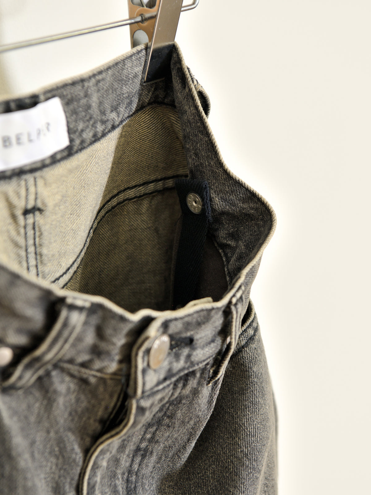 BELPER PULL DENIM PANTS 2211-0225 BLACK ブラック COTTON コットン レディース 26FW 日本取り扱い 名古屋 丸の内 セレクトショップ THIRD PLACE サードプレイス