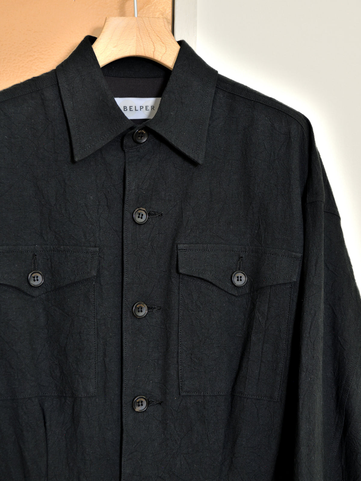BELPER WASHED LINEN JUMP SUIT 2011-0624F BLACK ブラック リネン コットン レディース 26FW 日本取り扱い 名古屋 丸の内 セレクトショップ THIRD PLACE サードプレイス