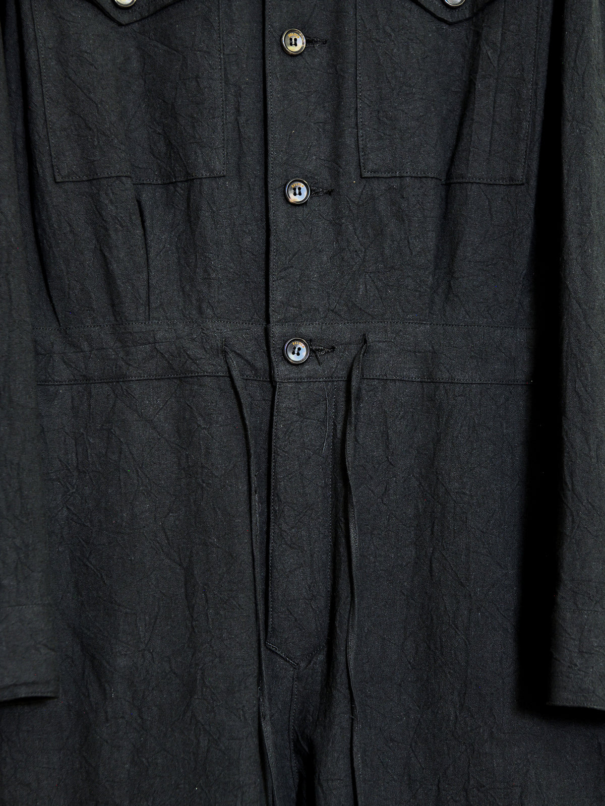 BELPER WASHED LINEN JUMP SUIT 2011-0624F BLACK ブラック リネン コットン レディース 26FW 日本取り扱い 名古屋 丸の内 セレクトショップ THIRD PLACE サードプレイス