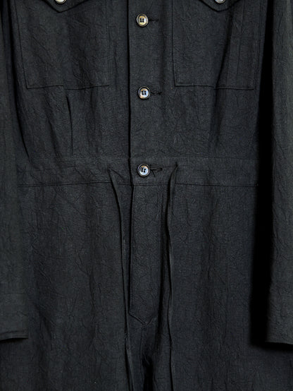BELPER WASHED LINEN JUMP SUIT 2011-0624F BLACK ブラック リネン コットン レディース 26FW 日本取り扱い 名古屋 丸の内 セレクトショップ THIRD PLACE サードプレイス