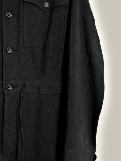 BELPER WASHED LINEN JUMP SUIT 2011-0624F BLACK ブラック リネン コットン レディース 26FW 日本取り扱い 名古屋 丸の内 セレクトショップ THIRD PLACE サードプレイス