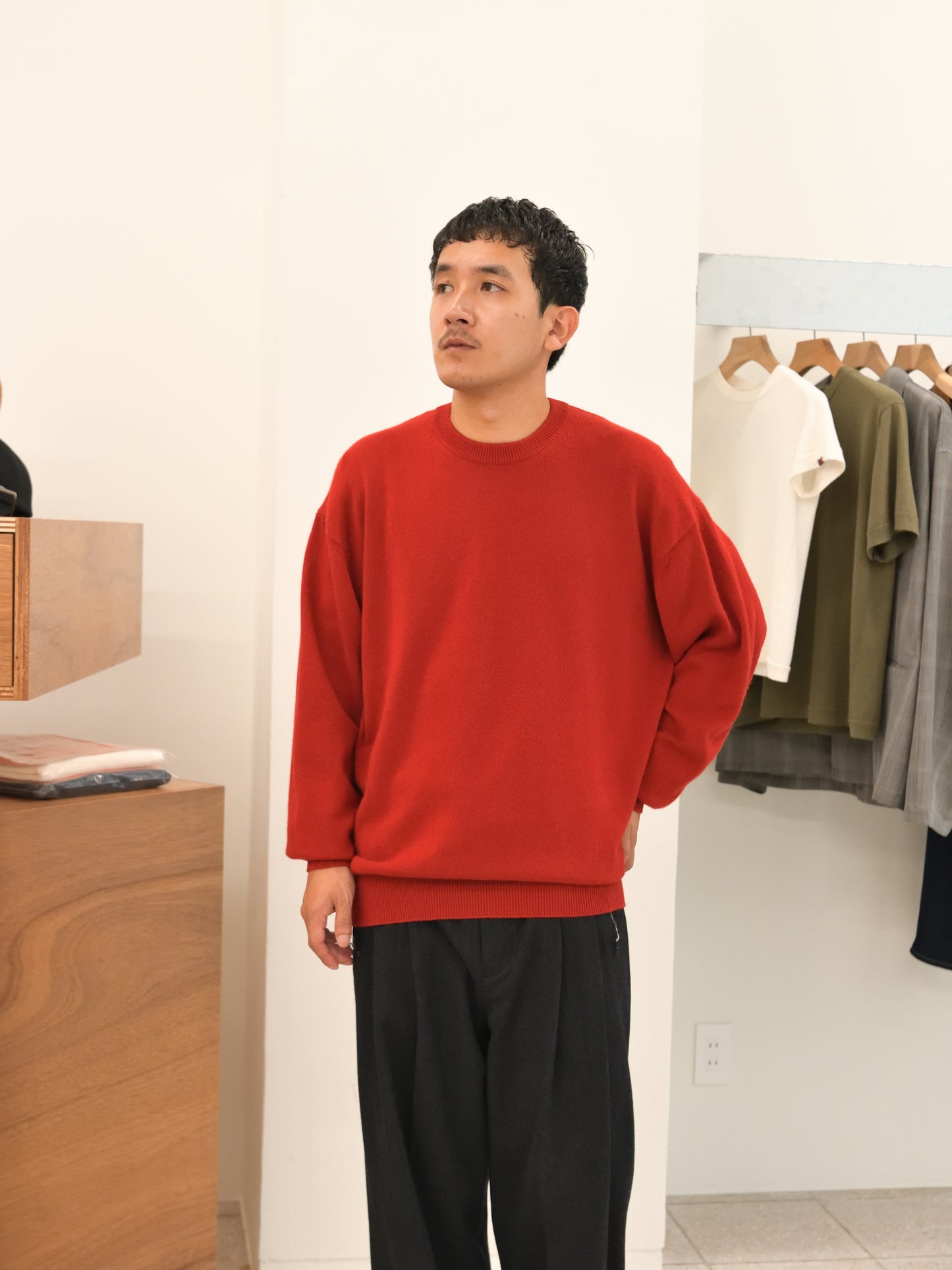 HERILL へリル Goldencash Pullover 26-080-HL-8100-30 RED レッド カシミア cashmere 26FW 日本取り扱い 名古屋 丸の内 セレクトショップ THIRD PLACE サードプレイス