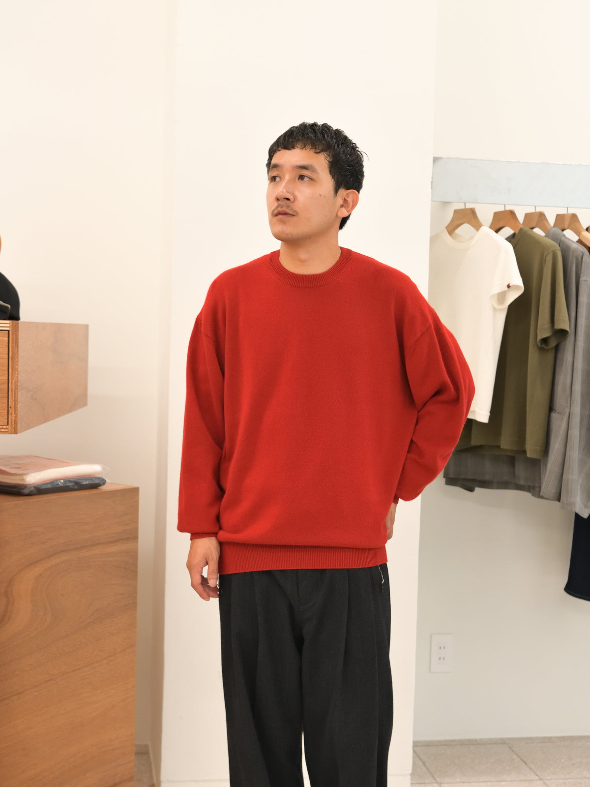 HERILL へリル Goldencash Pullover 26-080-HL-8100-30 RED レッド カシミア cashmere 26FW 日本取り扱い 名古屋 丸の内 セレクトショップ THIRD PLACE サードプレイス