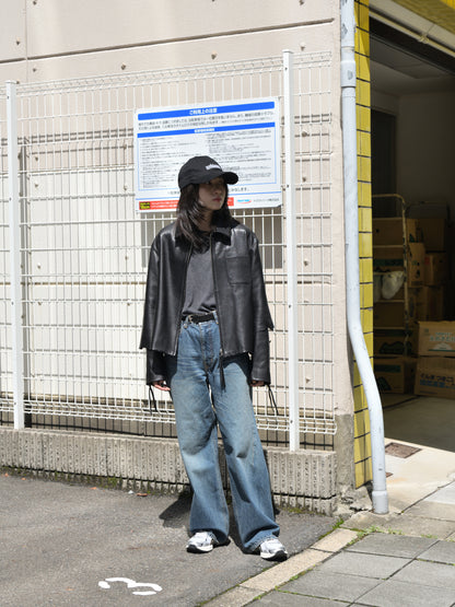 REGULAR DENIM FADE 2512-1926F フェード インディゴ INDIGO  COTTON コットン BELPER LAMB LEATHER JACKET 2517-1126 BLACK ブラック ラムレザー レディース 26FW 日本取り扱い 名古屋 丸の内 セレクトショップ THIRD PLACE サードプレイス
