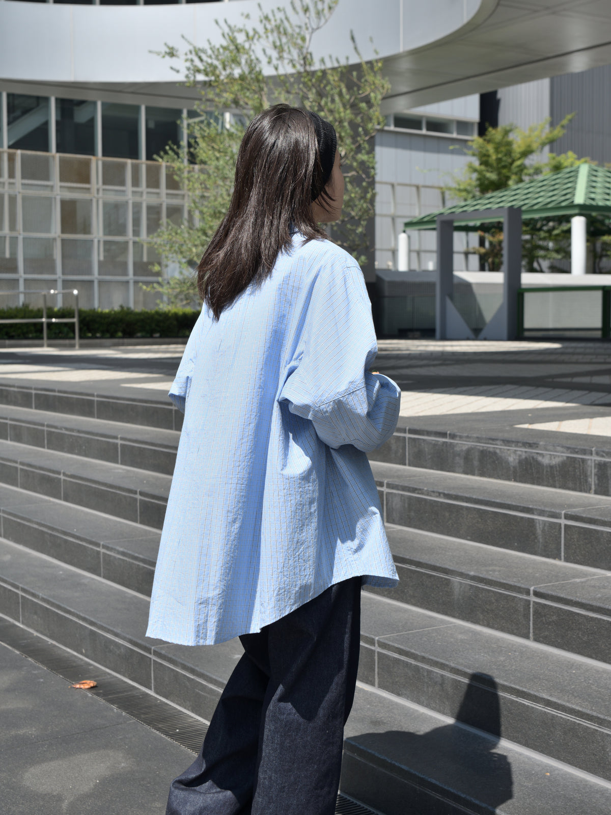 BELPER ROUND PLAID SHIRT 2514-1226P BLUE ブルー COTTON コットン  レディース 26FW 日本取り扱い 名古屋 丸の内 セレクトショップ THIRD PLACE サードプレイス