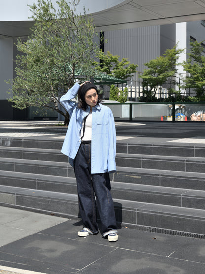 ROUND PLAID SHIRT 2514-1226P BLUE ブルー COTTON コットン BELPER REGULAR DENIM FADE 2512-1926R インディゴ INDIGO  COTTON コットン レディース 26FW 日本取り扱い 名古屋 丸の内 セレクトショップ THIRD PLACE サードプレイス