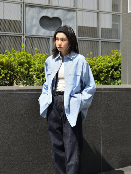 BELPER ROUND PLAID SHIRT 2514-1226P BLUE ブルー COTTON コットン  レディース 26FW 日本取り扱い 名古屋 丸の内 セレクトショップ THIRD PLACE サードプレイス