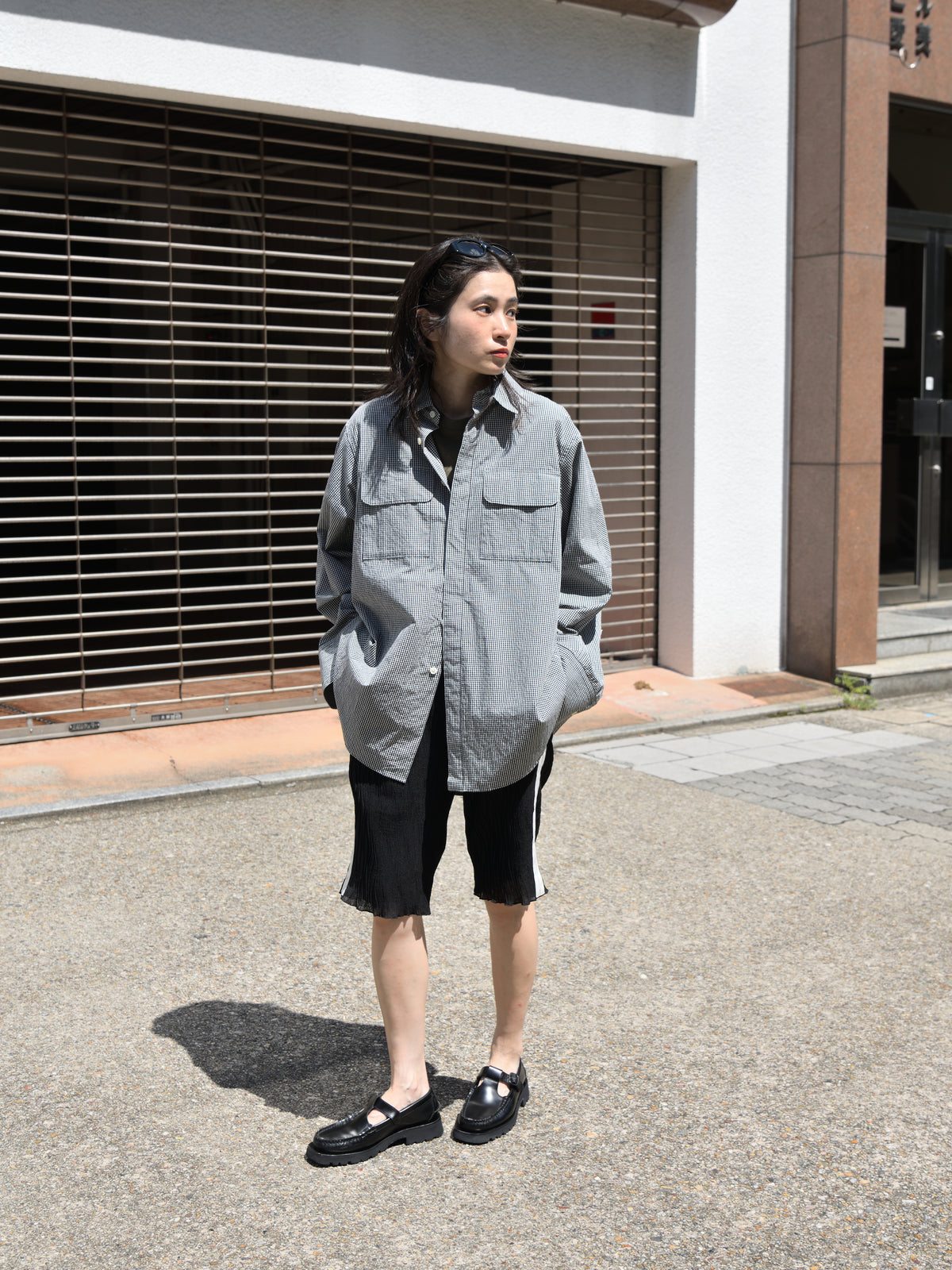 BELPER ROUND PLAID SHIRT 2514-1226P BLACK ブラック ギンガムチェック COTTON コットン レディース 26FW 日本取り扱い 名古屋 丸の内 セレクトショップ THIRD PLACE サードプレイス
