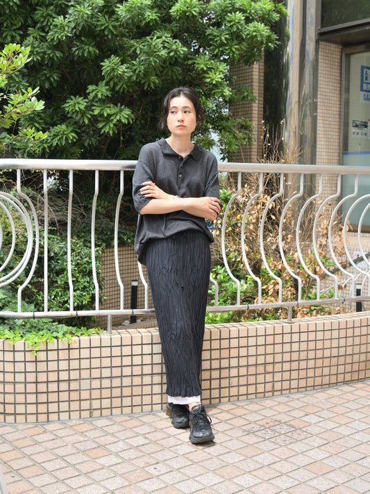 MEIAS メイアス シルク ニット SILK KNIT POLO SHIRTS SLPO-6S20-TP  別注 チャコール エクスクルーシブ 限定 日本取り扱い 名古屋 丸の内 セレクトショップ THIRD PLACE サードプレイス
