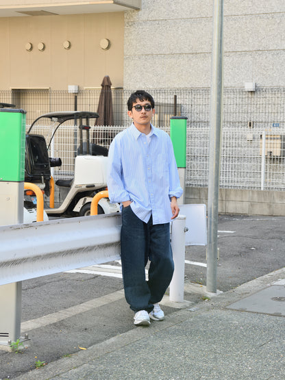 SUNFLOWER サンフラワー NEW BASE SHIRT 1308 シャツ ベーシック BLUE ストライプ ブルー 定番 日本 名古屋 セレクトショップ THIRD PLACE サードプレイス 名古屋 愛知県 東海 セレクトショップ THIRD PLACE サードプレイス
