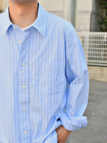SUNFLOWER サンフラワー NEW BASE SHIRT 1308 シャツ ベーシック BLUE ストライプ ブルー 定番 日本 名古屋 セレクトショップ THIRD PLACE サードプレイス 名古屋 愛知県 東海 セレクトショップ THIRD PLACE サードプレイス