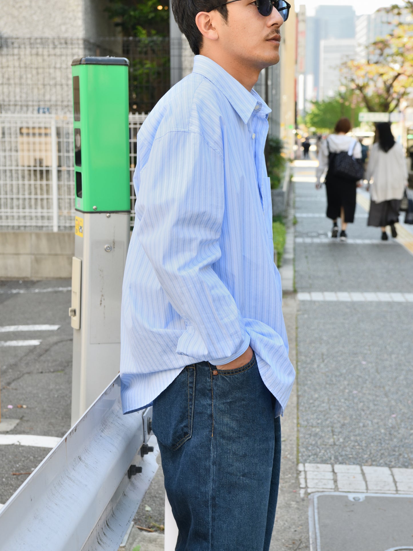 SUNFLOWER サンフラワー NEW BASE SHIRT 1308 シャツ ベーシック BLUE ストライプ ブルー 定番 日本 名古屋 セレクトショップ THIRD PLACE サードプレイス 名古屋 愛知県 東海 セレクトショップ THIRD PLACE サードプレイス