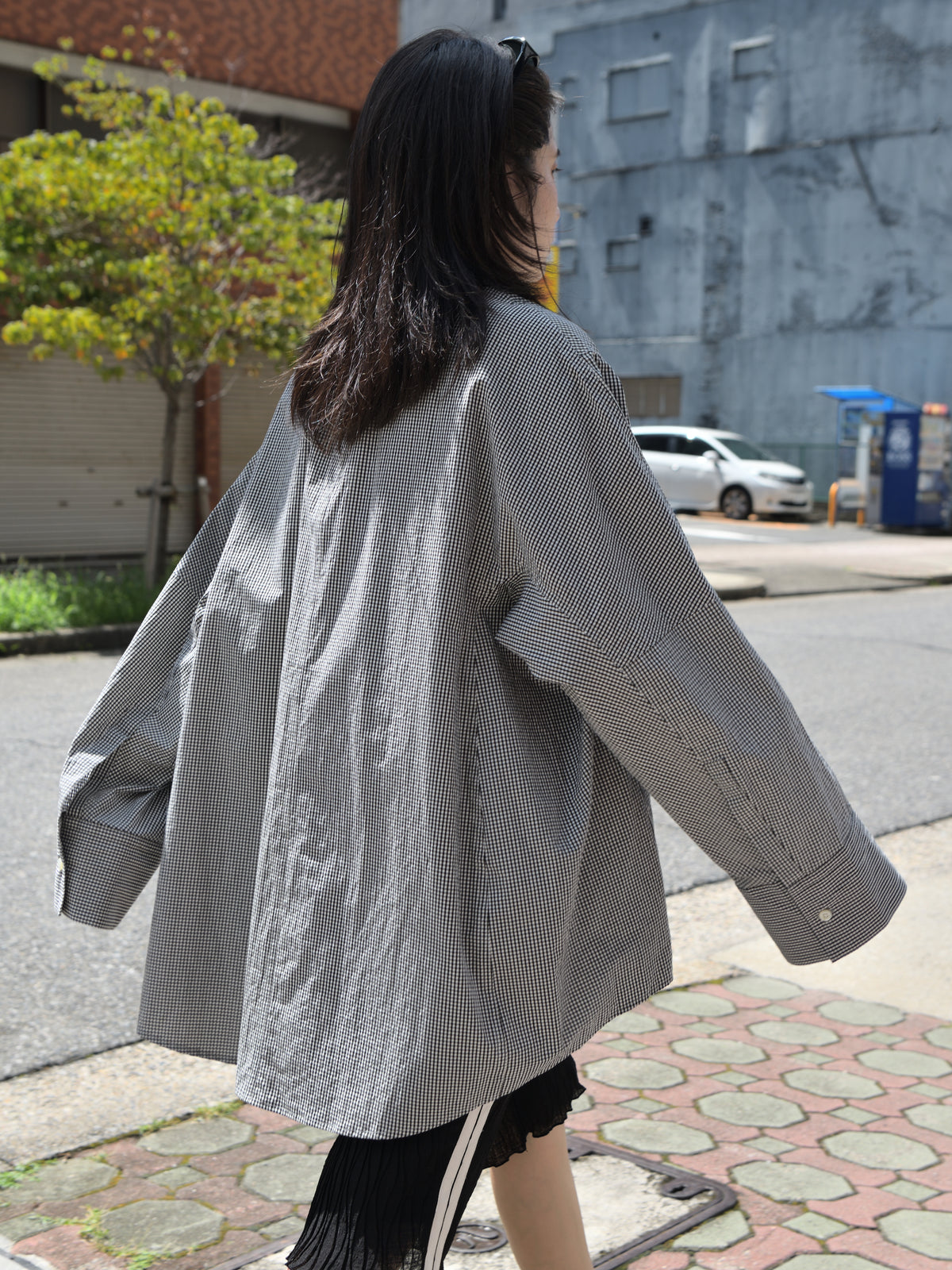 BELPER ROUND PLAID SHIRT 2514-1226P BLACK ブラック ギンガムチェック COTTON コットン レディース 26FW 日本取り扱い 名古屋 丸の内 セレクトショップ THIRD PLACE サードプレイス